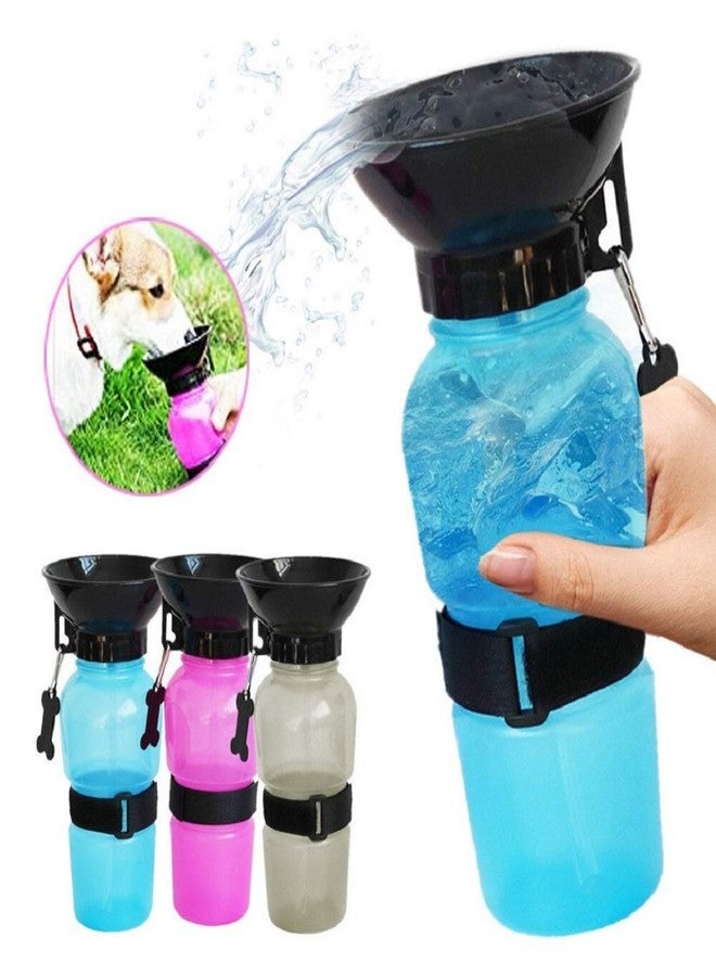 Bluwings Portable Dog Cat Travel Water Bottle with Bowl for Indoor Outdoor Places (Multicolor) - Image 1
